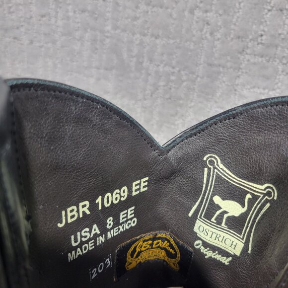J.B. Dillon Resrve Ostrich Men’s Size Right Shoe 8EE And Left Shoe is 8.5D Boots - Picture 10 of 11